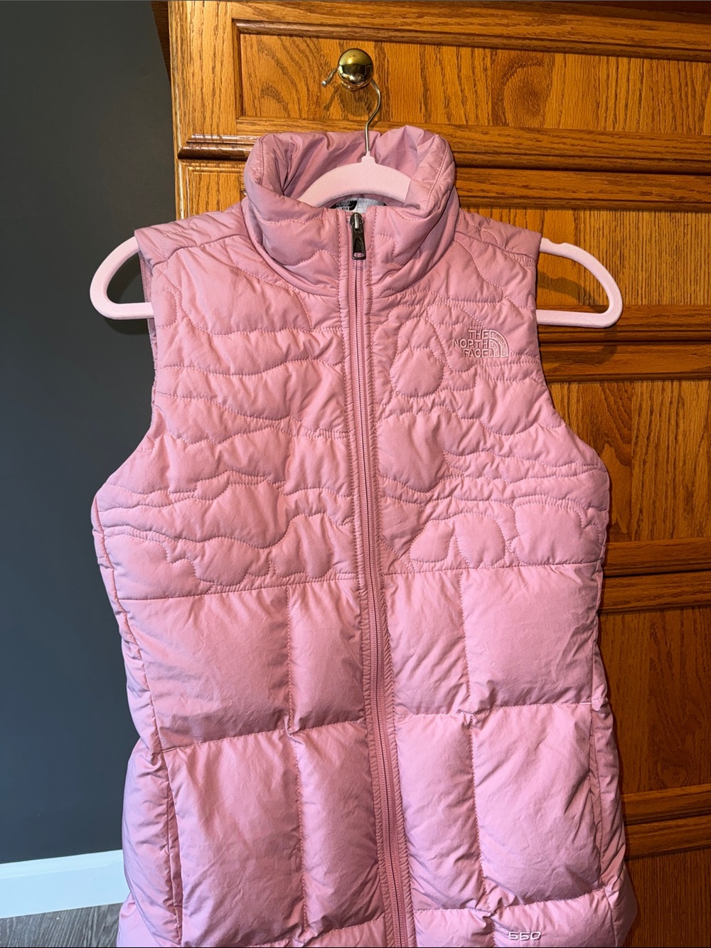 The North Face Light Pink Quilted Down Vest